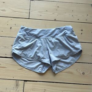 Lululemon Light Blue Speedup shorts, 2.5 inches